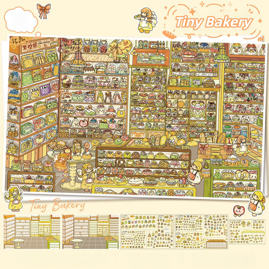 Muffins & Magic 3D Sticker | 2 Cute Miniature Scenes