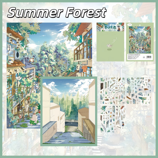 Summer Forest 3D Sticker