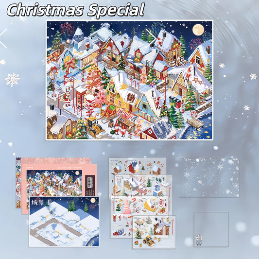 Special Christmas 3D Sticker | 2 Cute Miniature Scenes