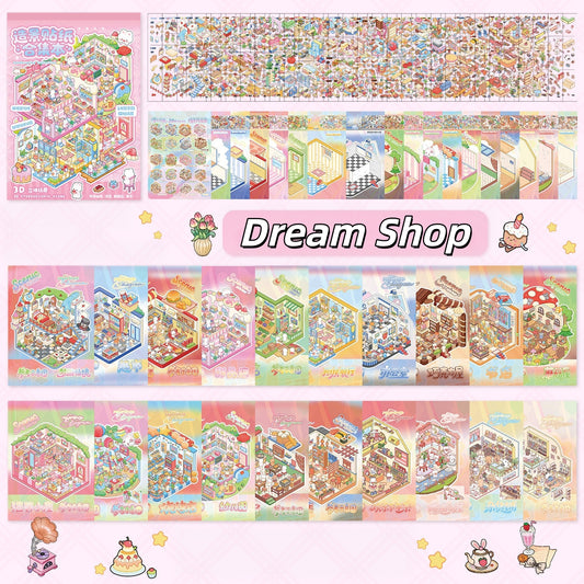 Dream Shop 3D Sticker Book