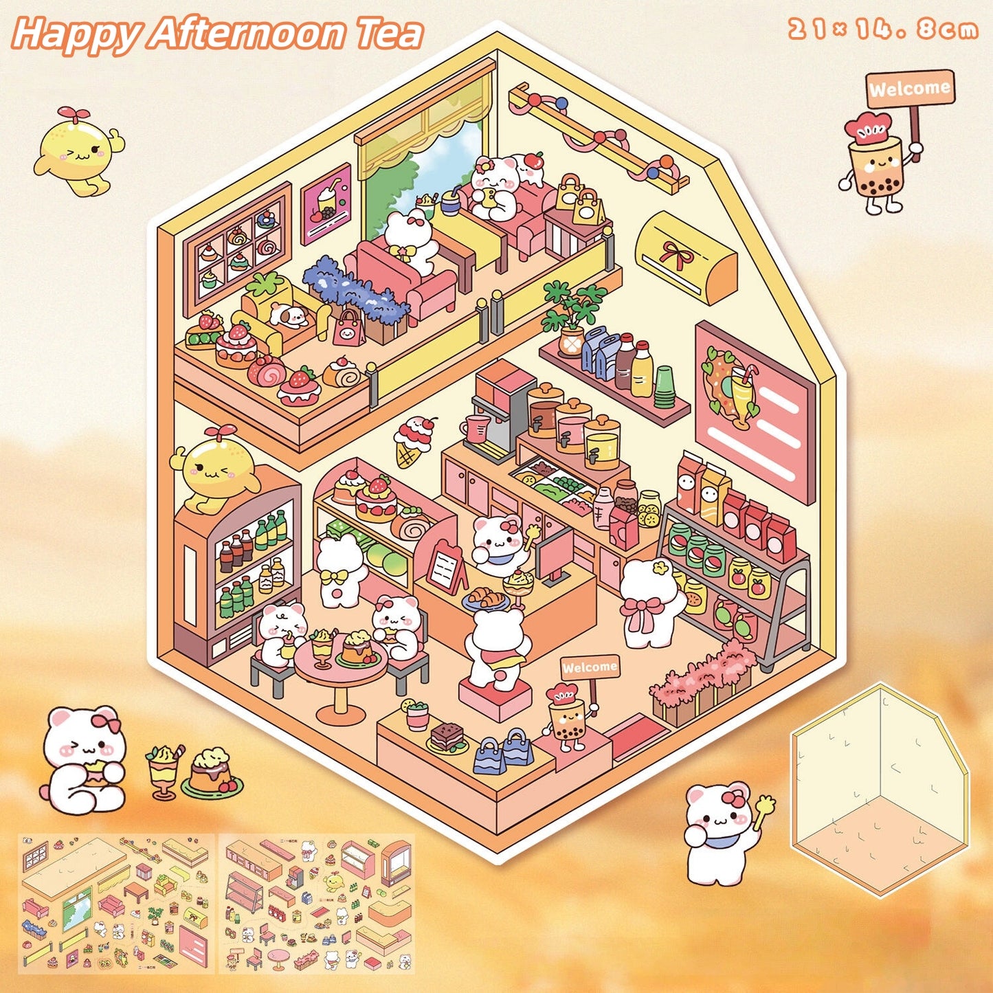 Little Joys 3D Sticker | 4 Cute Miniature Scenes