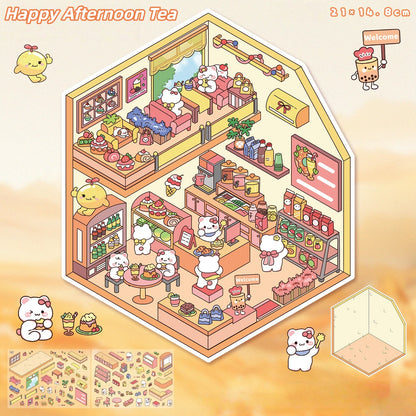 Little Joys 3D Sticker | 4 Cute Miniature Scenes