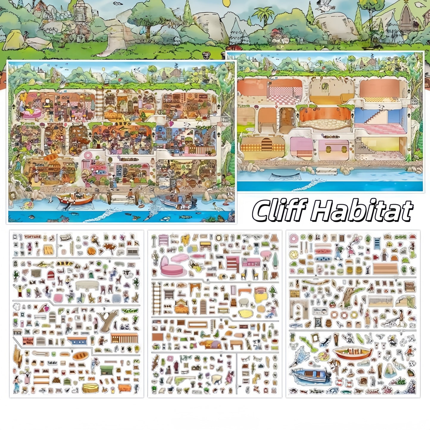 Cliff Habitat 3D Sticker