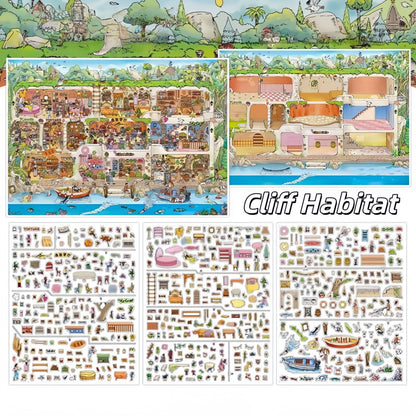 Cliff Habitat 3D Sticker