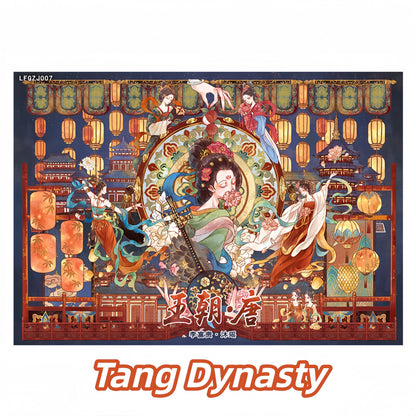 Dynasty Series 3D Sticker | 2 Cute Miniature Scenes