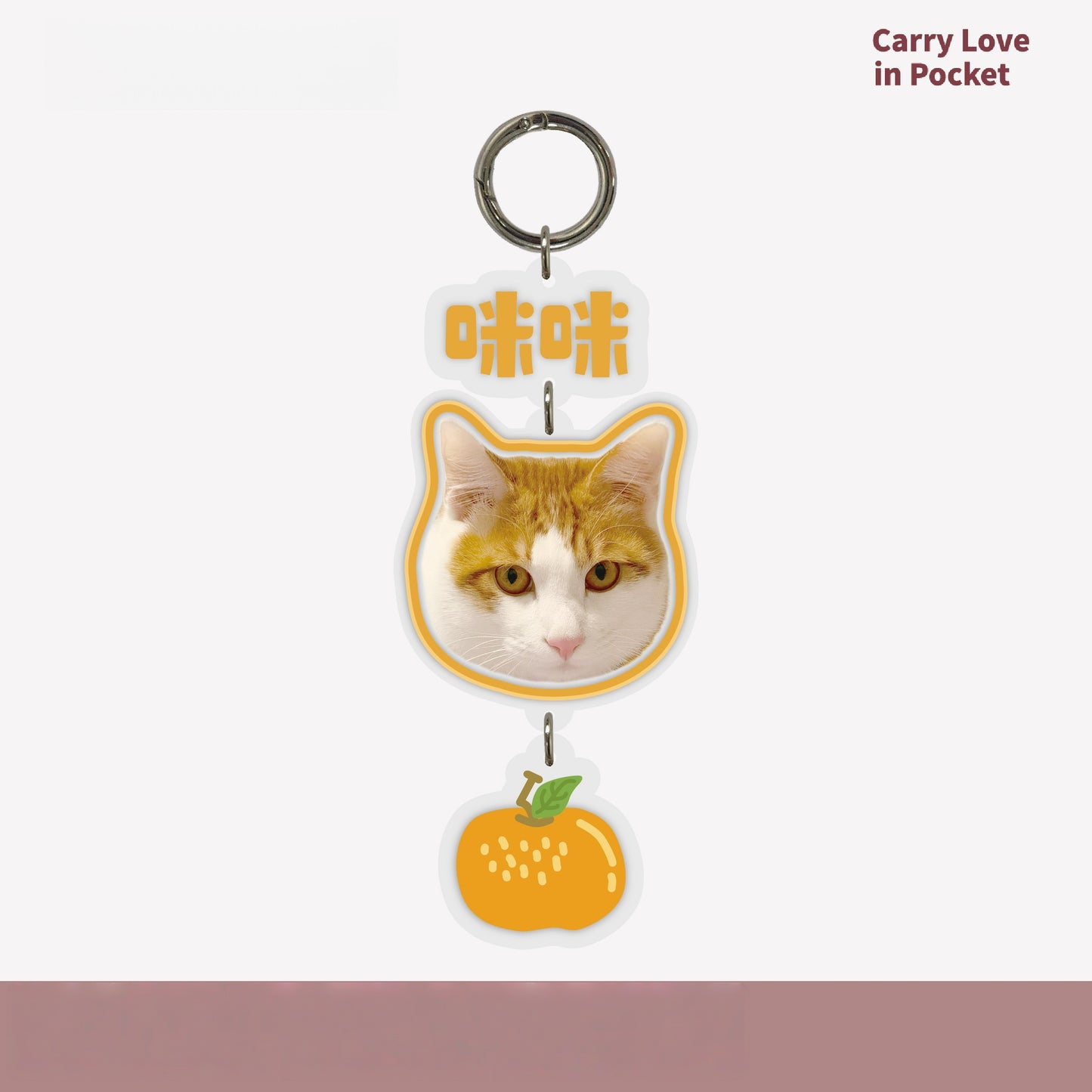 Custom Pet Photo Acrylic Bag Charm Keychain