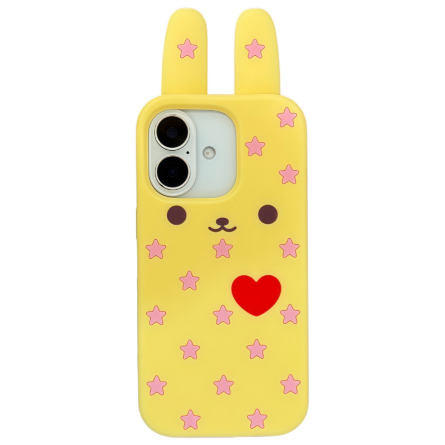 Heart Bunny Ears Silicone Phone Case