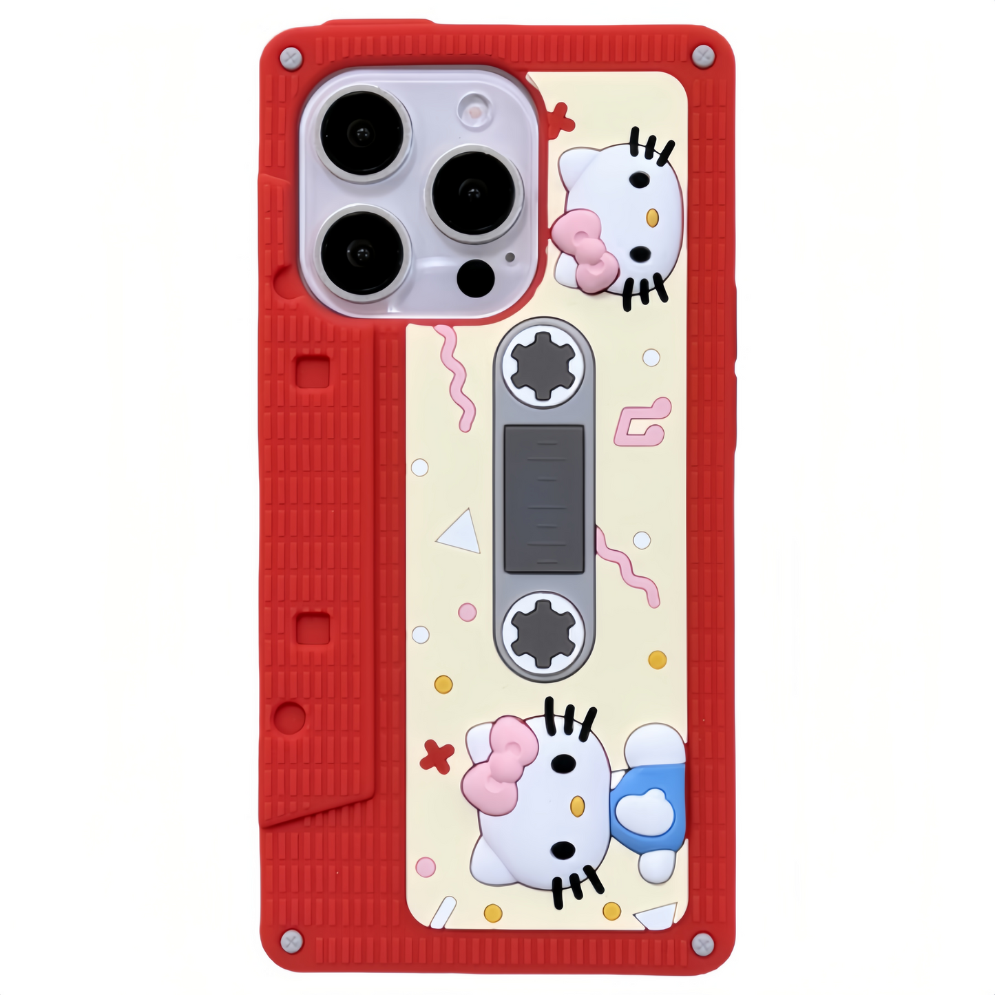 Cute Kitten Cassette Tape Silicone Phone Case