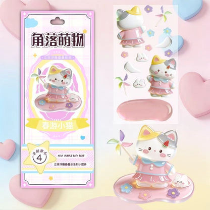 Corner Cuties 3D Stackable Stickers | 12 Cute Miniature Themes