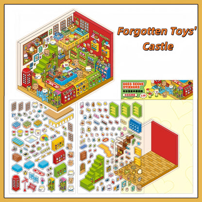 Fairytale Bazaar 3D Sticker | 4 Cute Miniature Scenes