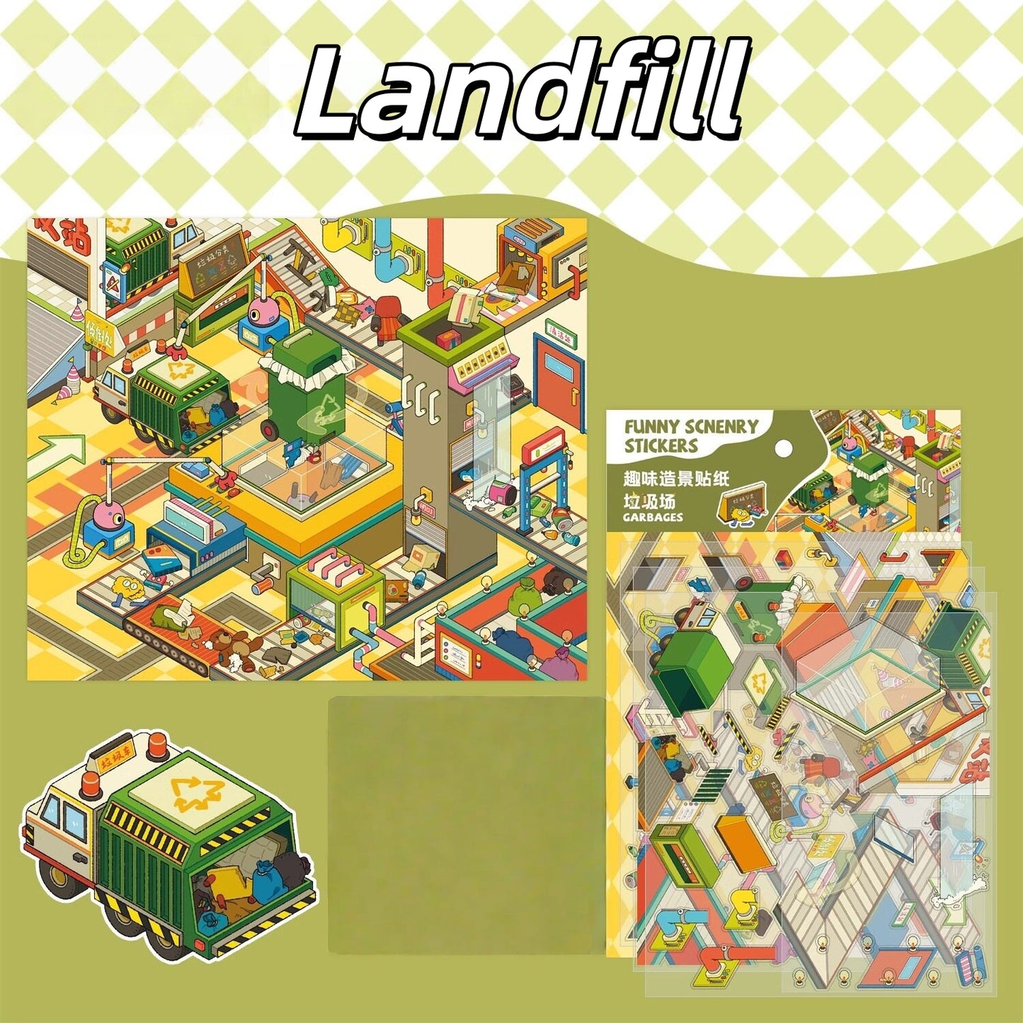 Daily Life 3D Sticker | 5 Cute Miniature Scenes