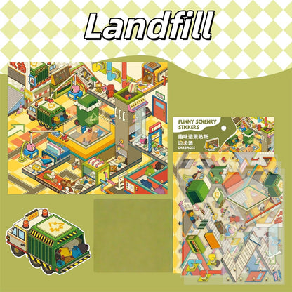 Daily Life 3D Sticker | 5 Cute Miniature Scenes