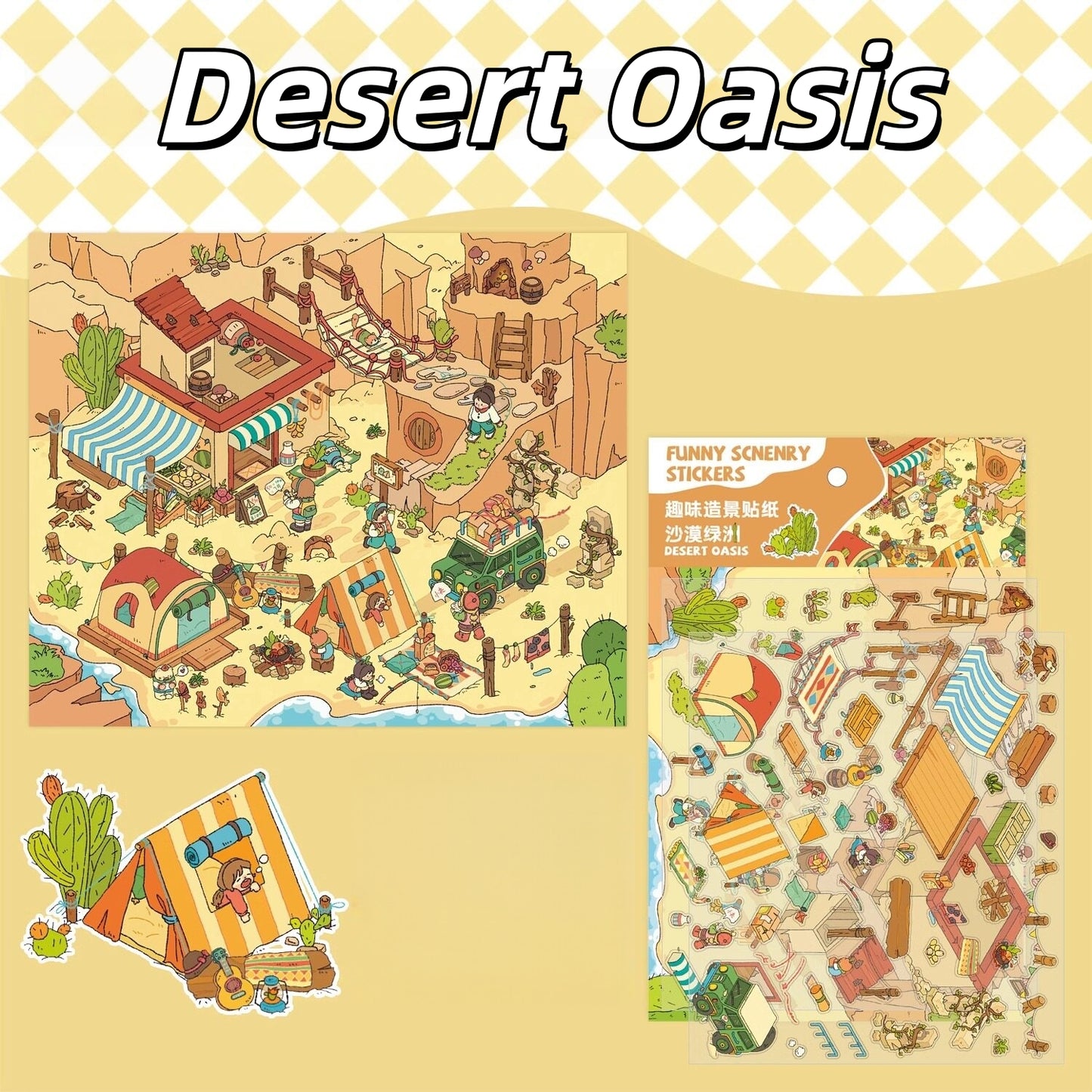 Daily Life 3D Sticker | 5 Cute Miniature Scenes