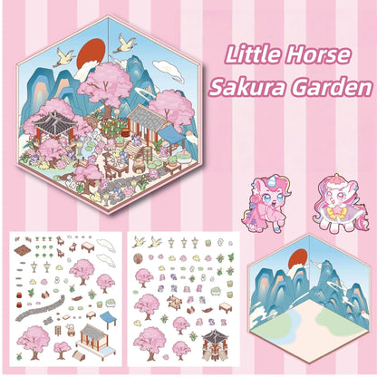 Paw's Ancient Life 3D Sticker | 4 Cute Miniature Scenes