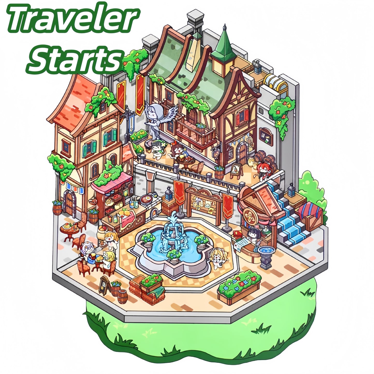 Gaming Series 3D Sticker | 4 Cute Miniature Scenes