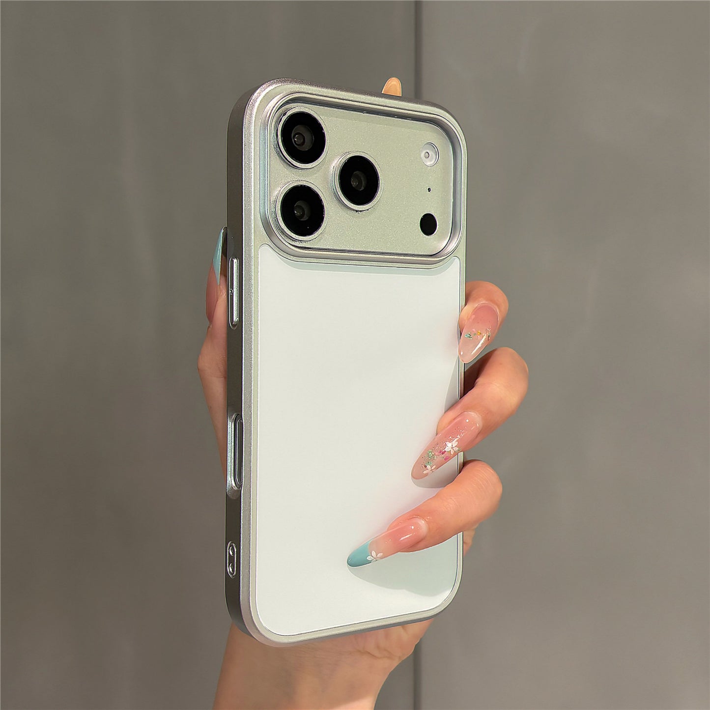 Macaron Solid Color Metal Phone Case