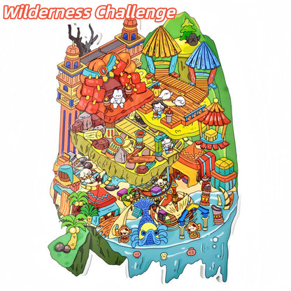 Paw's Adventure 3D Sticker | 2 Cute Miniature Scenes