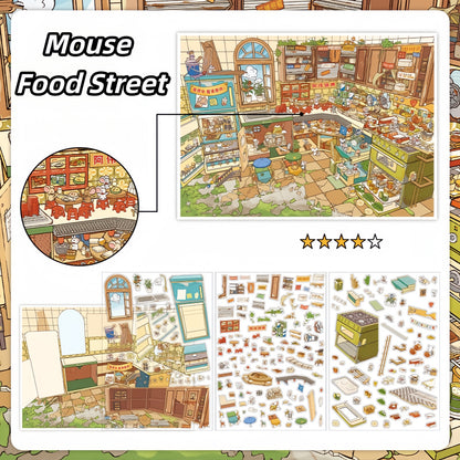 Animal Shops 3D Sticker | 2 Cute Miniature Scenes