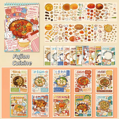 Chinese Food 3D Sticker Book