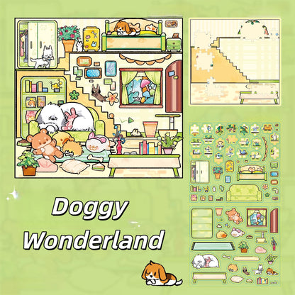 A Tail of Wonder 3D Sticker | 2 Cute Miniature Scenes