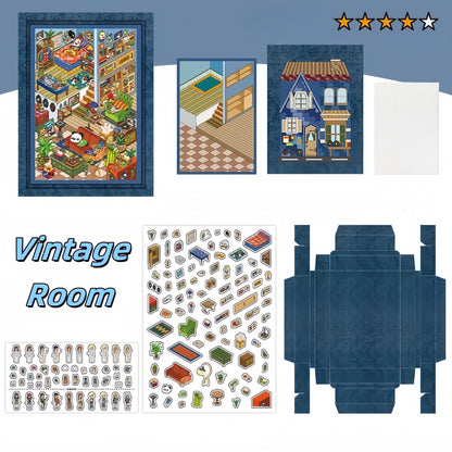 Lilliputian Series 3D Sticker | 4 Cute Miniature Scenes