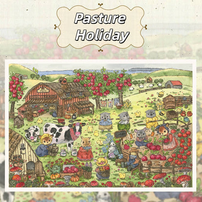 Village Diary 3D Sticker | 3 Cute Miniature Scenes
