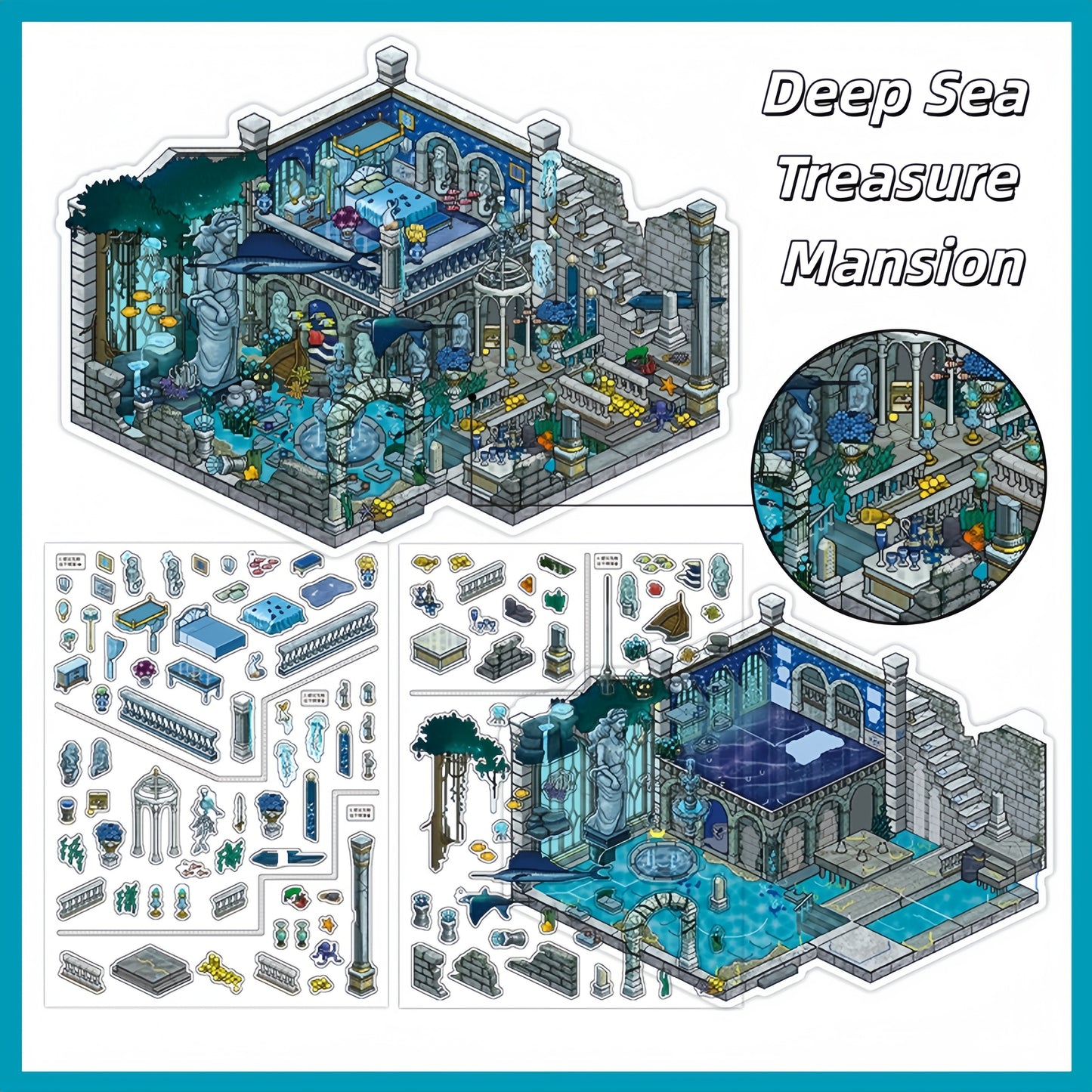 Hidden Places 3D Sticker | 2 Cute Miniature Scenes