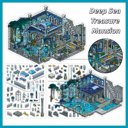 Hidden Places 3D Sticker | 2 Cute Miniature Scenes