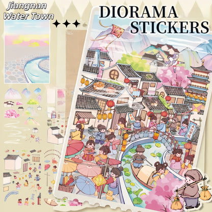 Maze Realms 3D Sticker | 3 Cute Miniature Scenes