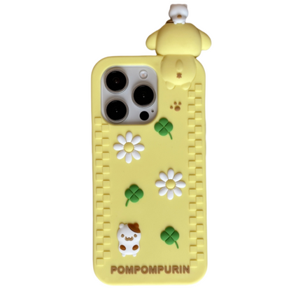 Cute Animals Belly Down Silicone Phone Case