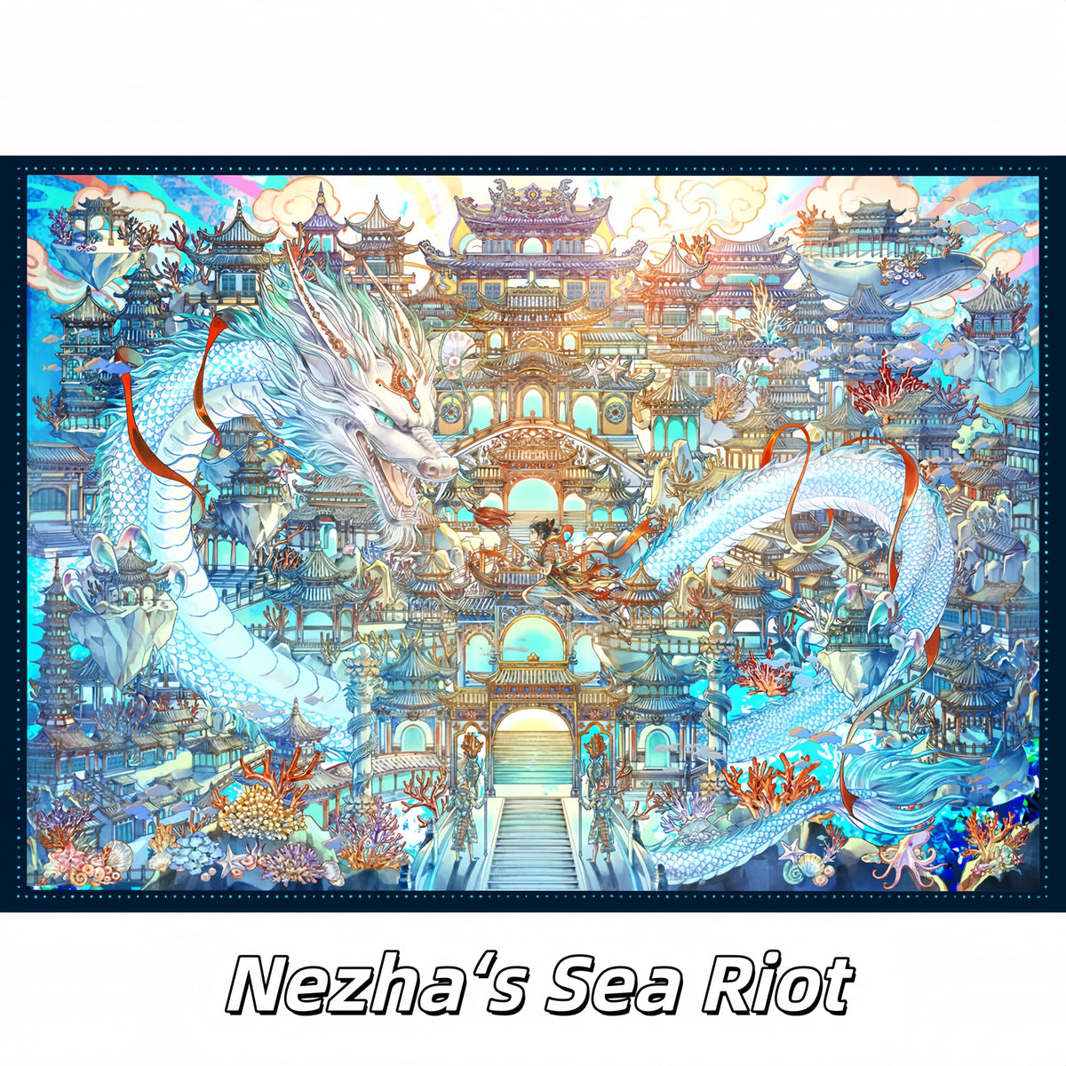 Chinese Mythology 3D Sticker | 2 Cute Miniature Scenes