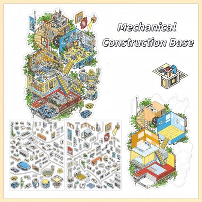 Wonder Shop 3D Sticker | 4 Cute Miniature Scenes