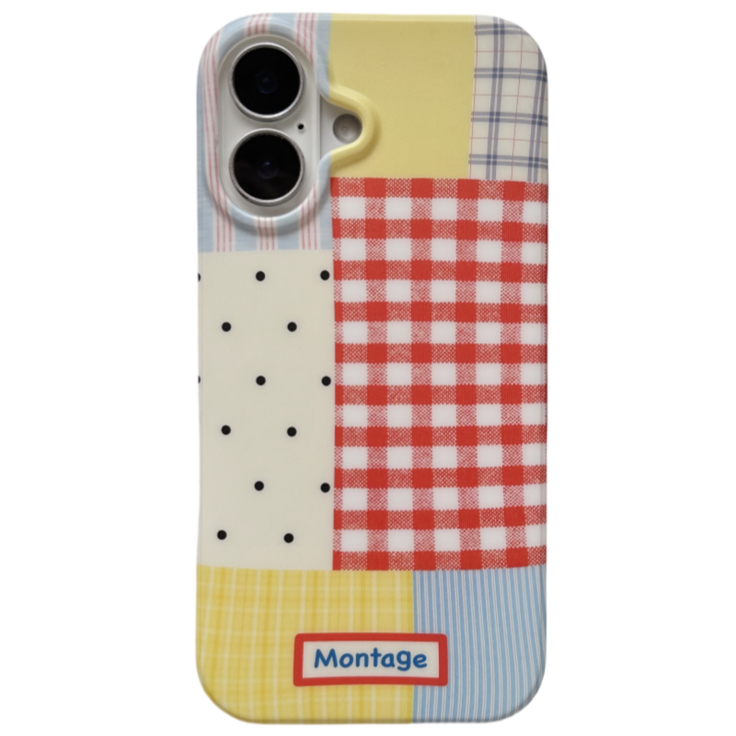 Patchwork Plaid Acrylic Phone Case