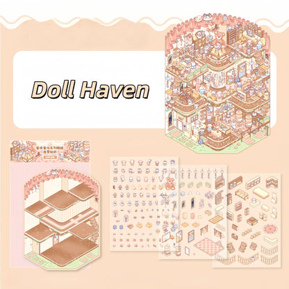 Enchanted Realm  3D Sticker | 3 Cute Miniature Scenes