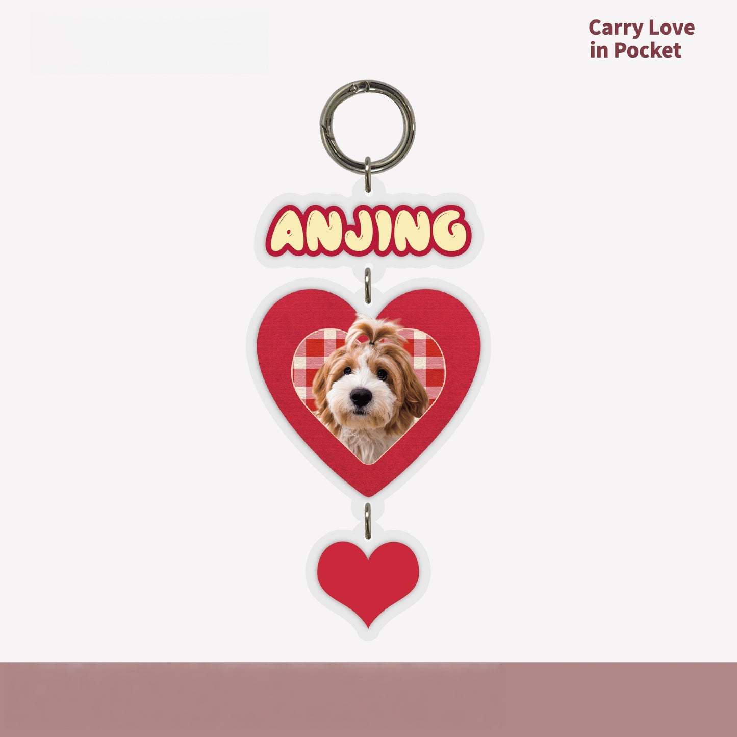 Custom Pet Photo Acrylic Bag Charm Keychain