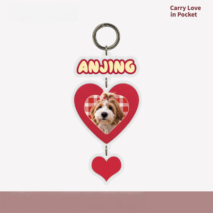 Custom Pet Photo Acrylic Bag Charm Keychain