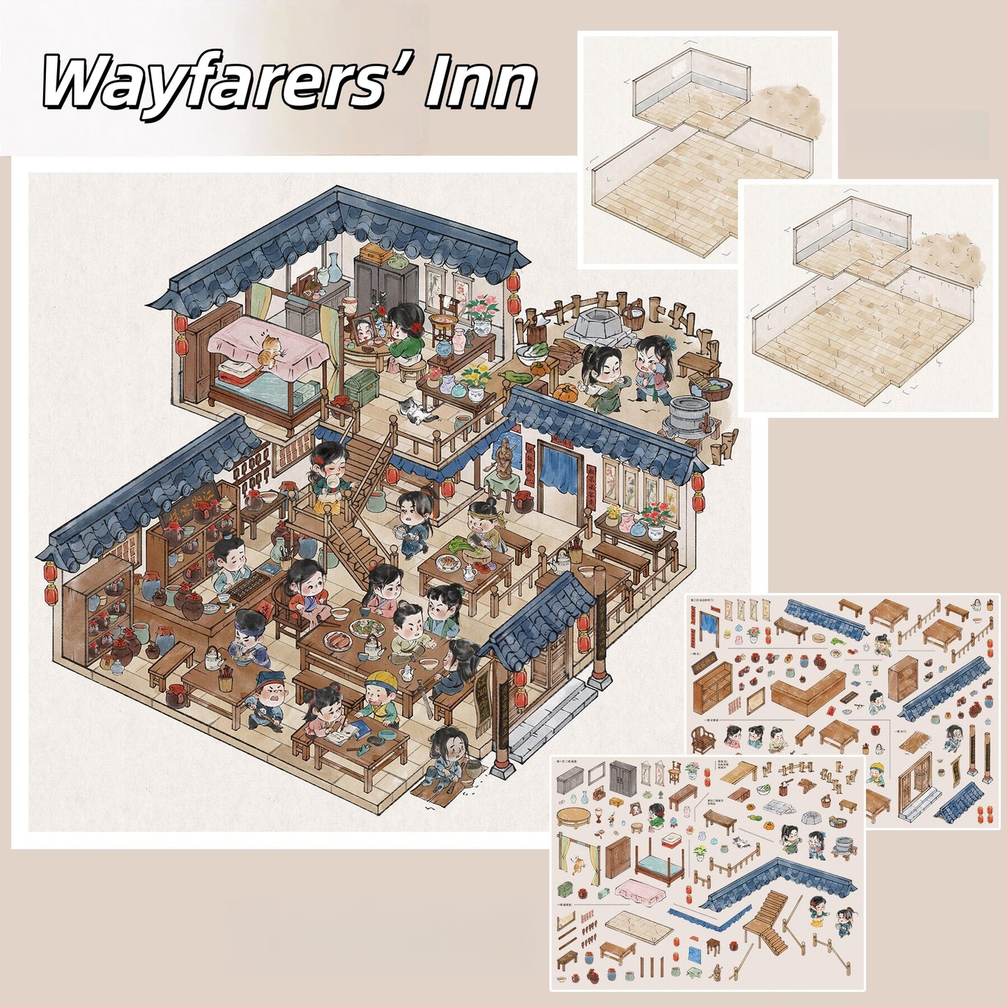 Magic Daily 3D Sticker | 2 Cute Miniature Scenes