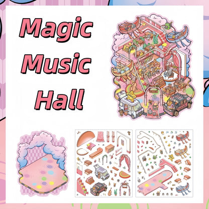 Magic World 3D Sticker | 4 Cute Miniature Scenes