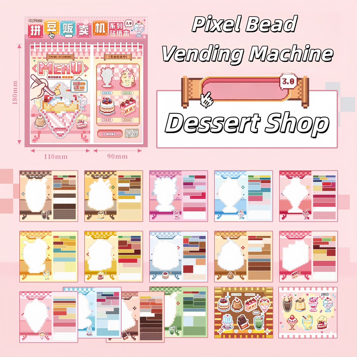 Pixel Bead Vending Machine 3D Sticker Book