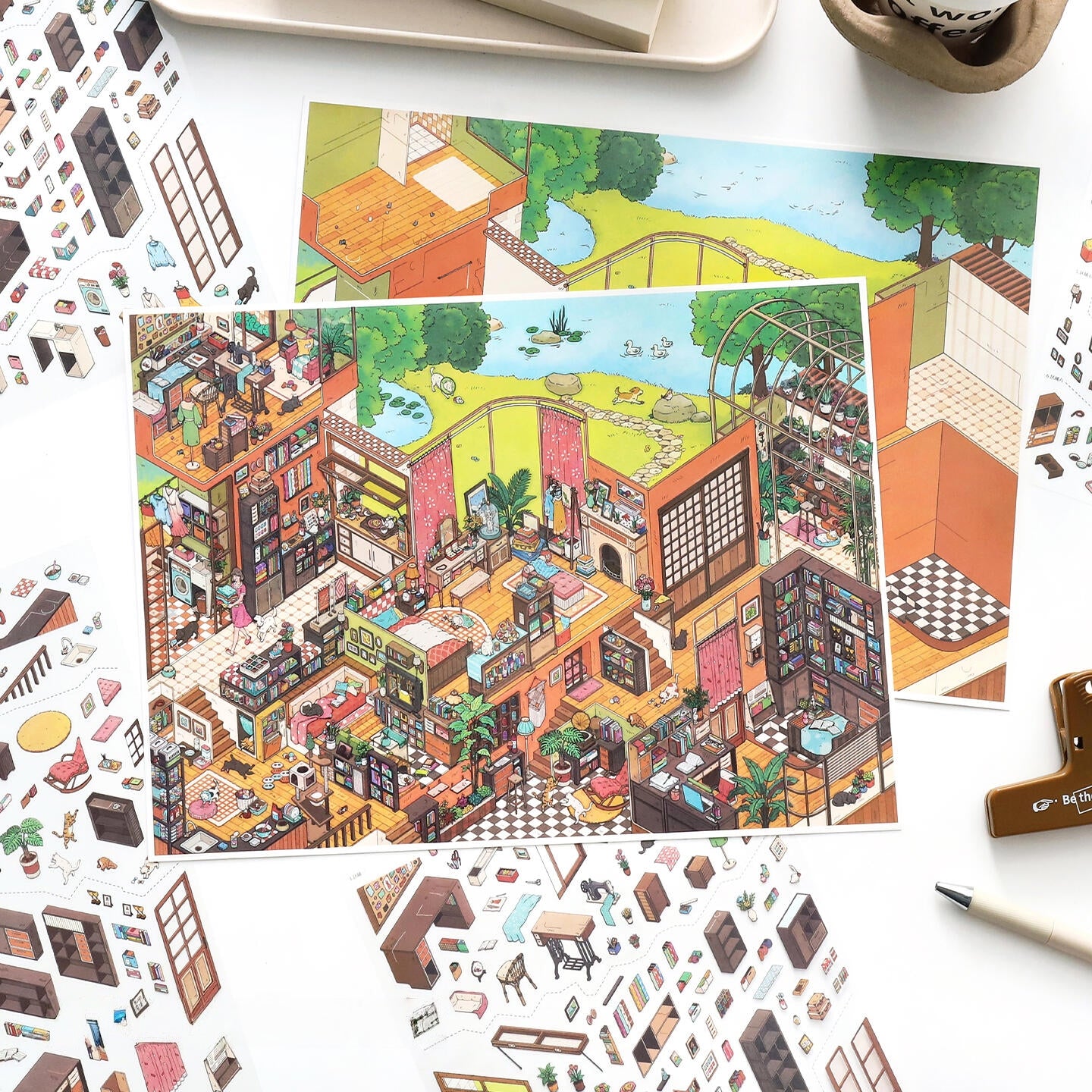 Brookside Cottage 3D Sticker