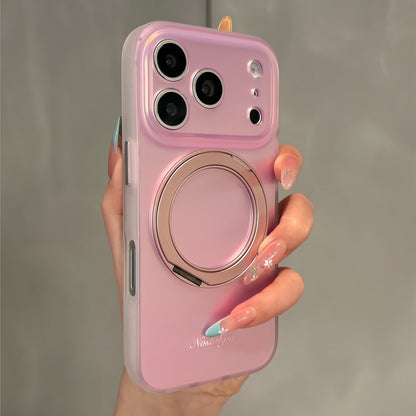 Matte Solid Color Rotating Stand Acrylic Phone Case