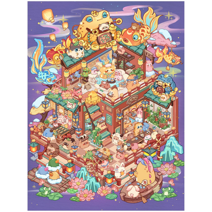 Seasonal Retreats 3D Sticker | 2 Cute Miniature Scenes