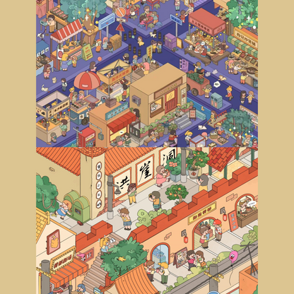 Travel Experiences 3D Sticker | 2 Cute Miniature Scenes