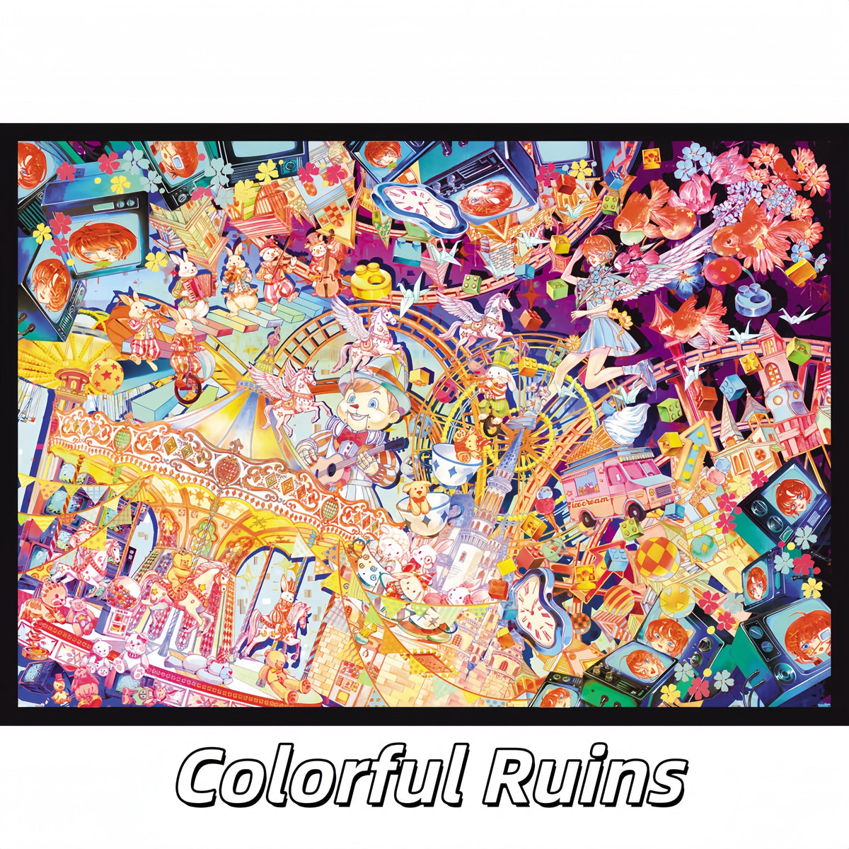 Divine Revelry 3D Sticker | 2 Cute Miniature Scenes