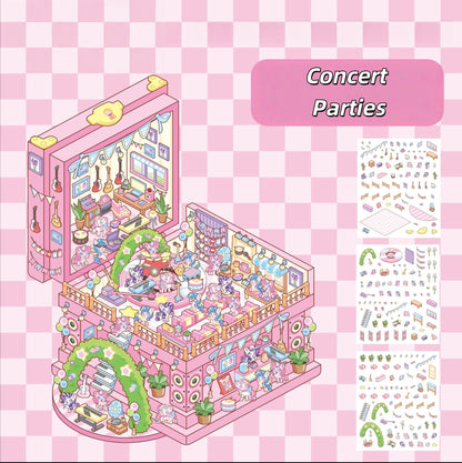 Toy Box World 3D Sticker Scenes | 4 Cute Miniature Scenes