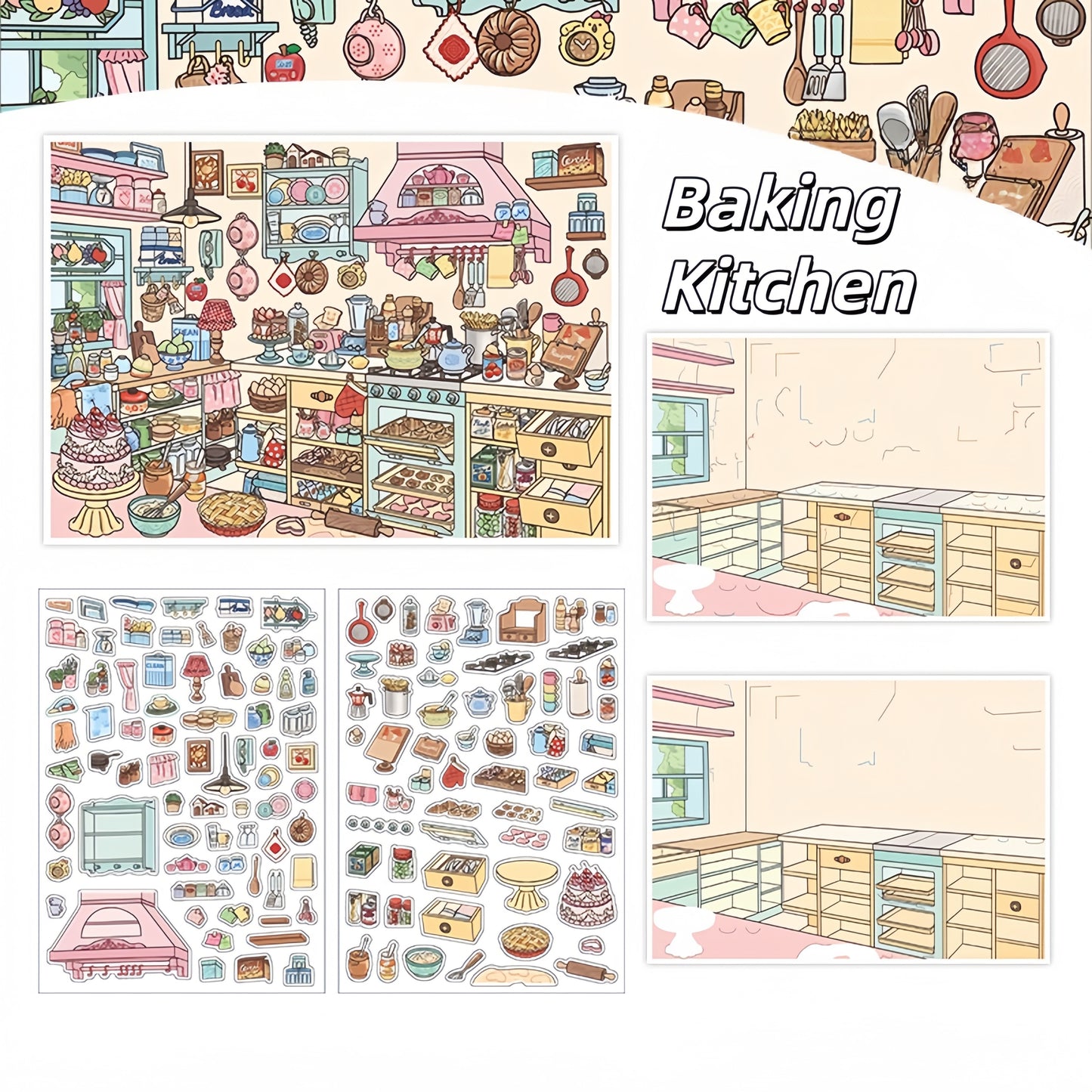 Little Corners 3D Sticker | 4 Cute Miniature Scenes