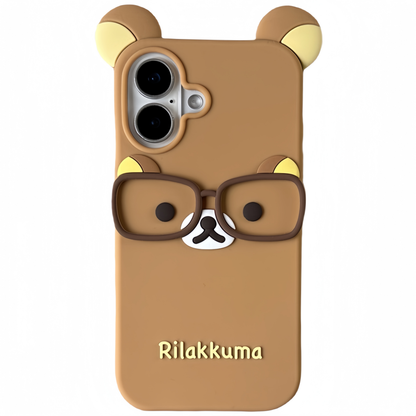 Glasses Bear Silicone Phone Case