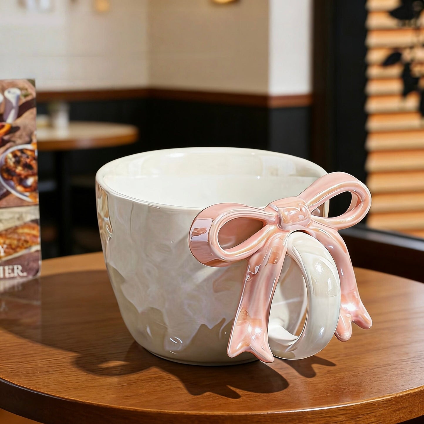 Ribbon Bow Ceramic Mug