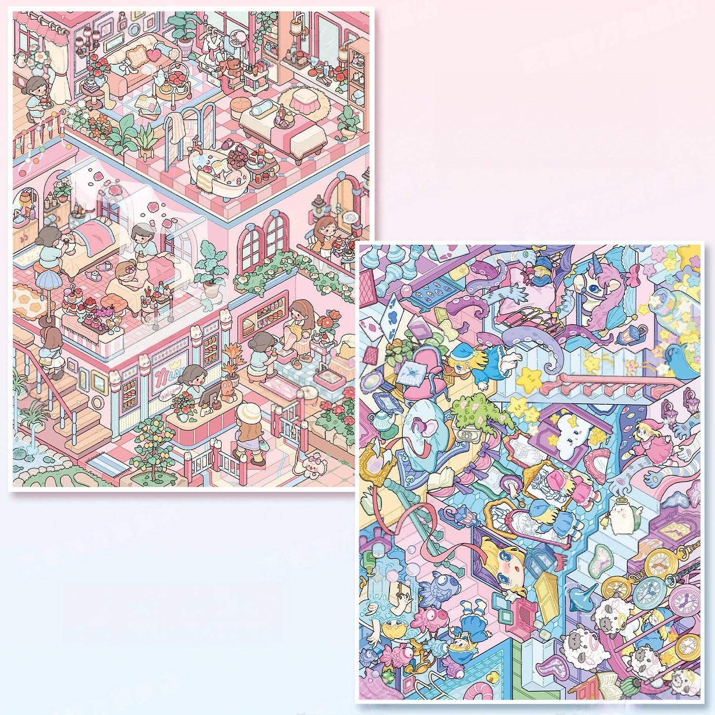 Float & Dream 3D Sticker | 2 Cute Miniature Scenes