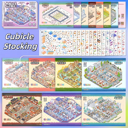 Cubicle Stocking 3D Sticker Book